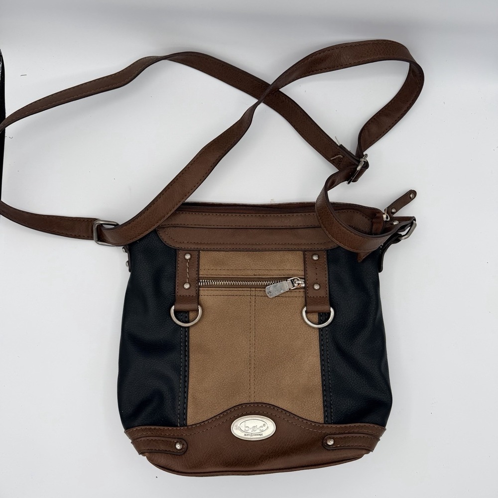 BOC Born Concepts Two-Tone Faux Leather Medium Satchel Shoulder Bag